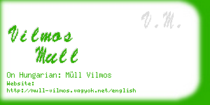 vilmos mull business card